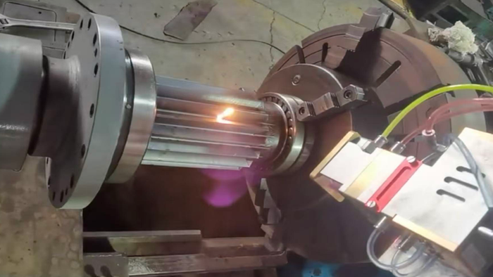 Laser Quenching on Flange Gear Shaft Laser Quenching on Flange Gear Shaft