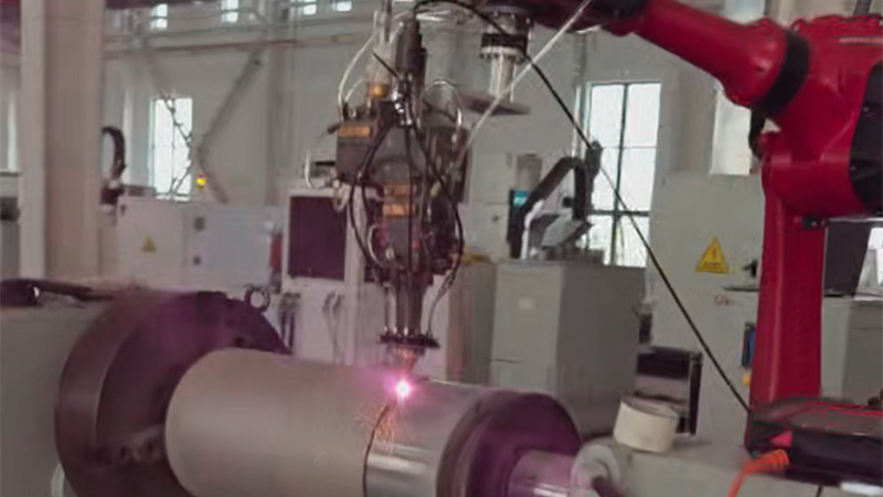 Laser Cladding on shaft2 Laser Cladding on shaft2